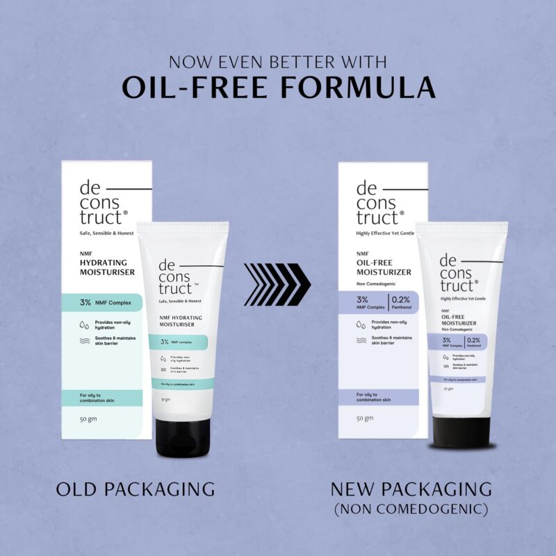 Deconstruct Oil-Free Moisturizer For Oily Skin | 3% NMF Complex + 0.2% Panthenol | Lightweight Gel Moisturizer | For Oily to Combination Skin | 50gm - Image 8