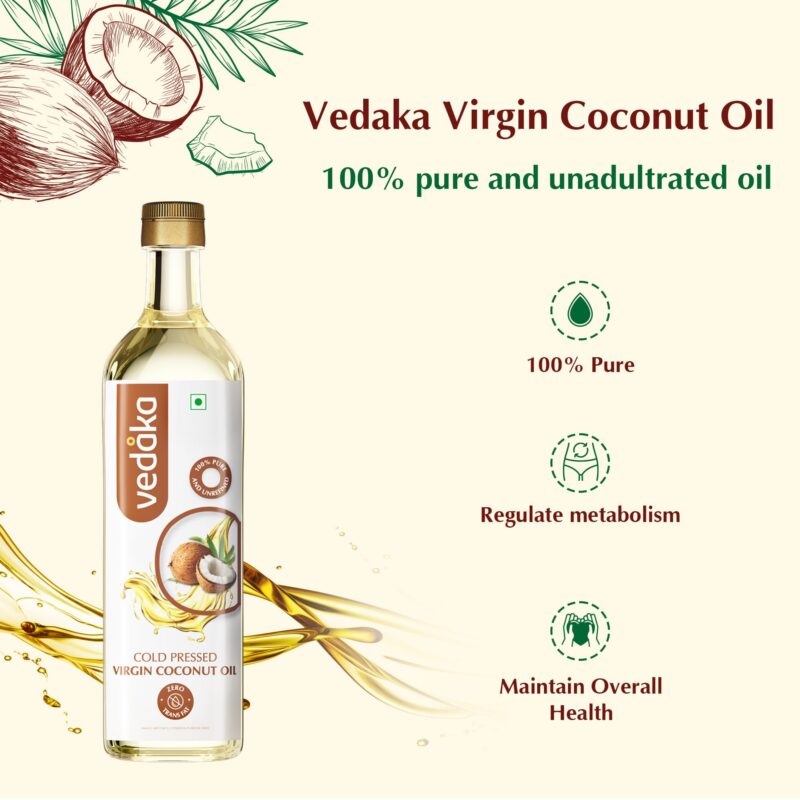 Amazon Brand - Vedaka Cold Pressed Virgin Coconut Oil 1 L Bottle | 100% Pure | Effective with Good Smell - Image 7