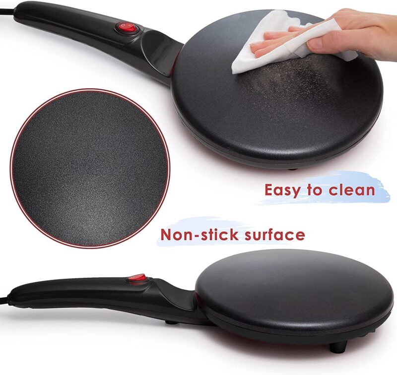 COLBEX® Electric Griddle Crepe Maker Hot Plate Cooktop Non-stick Coating Automatic Temperature Control, Dosa Maker, Dhosa, Fully automatic pancake pan (110V-220V) - Image 4