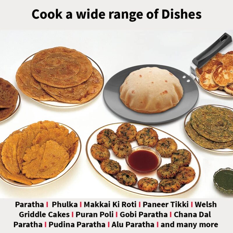 Hawkins Futura 28 cm Roti Tava, Hard Anodised Tawa, Induction Tawa, Black (IART28) - Image 5