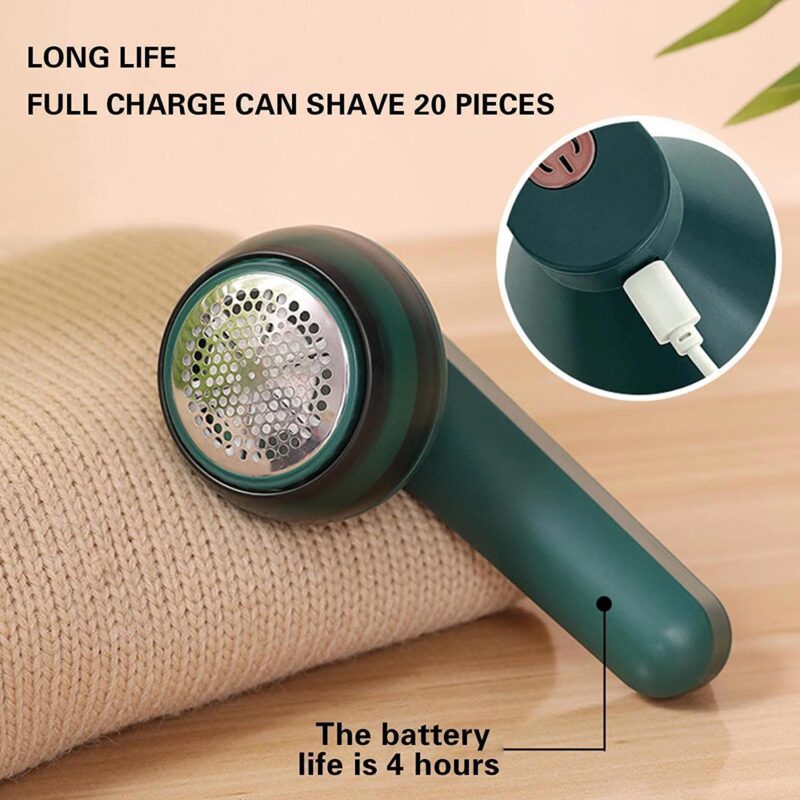 JICOOT Fabric Shaver, Electric Lint Remover, USB Rechargeable Fabric Defuzzer, Reusable Cordless Sweater Shaver can be Used Anywhere, Bobling Remover for Clothes, Wool Pilling Lint Remover. - Image 7