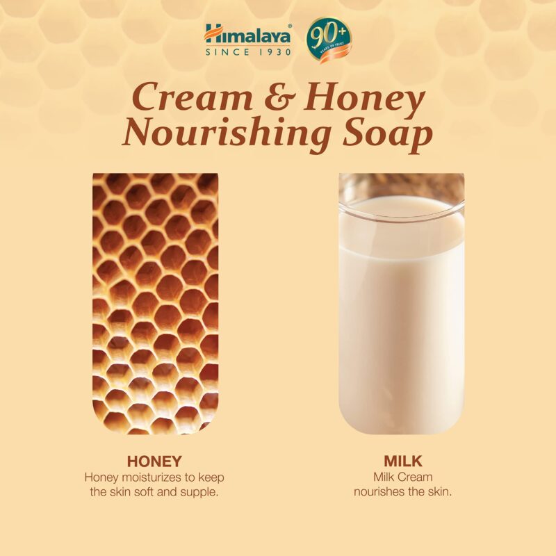 Himalaya Herbals Nourishing Cream and Honey Soap, 75gm - Image 6