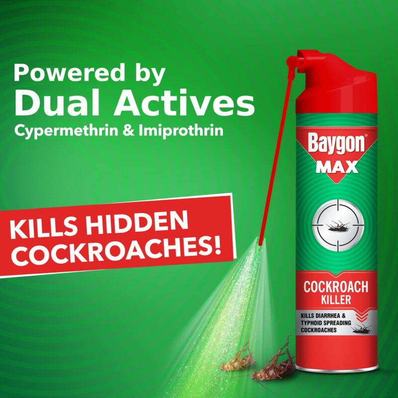 Baygon Cockroach Killer Spray, 400 Ml, Pack Of 1 - Image 7