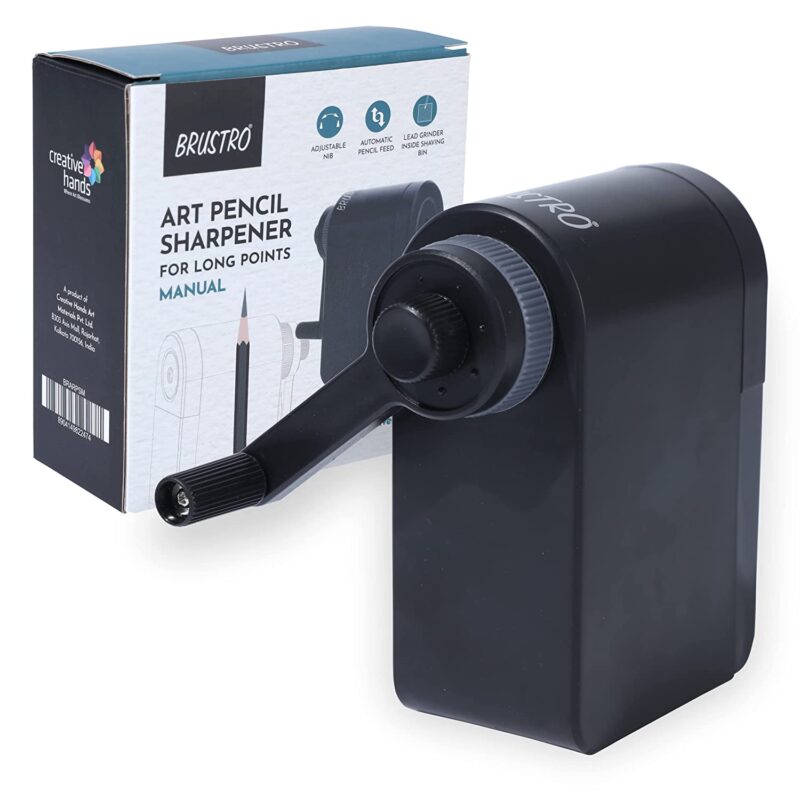 Brustro Manual Art Pencil Sharpener with Long Points - Image 4