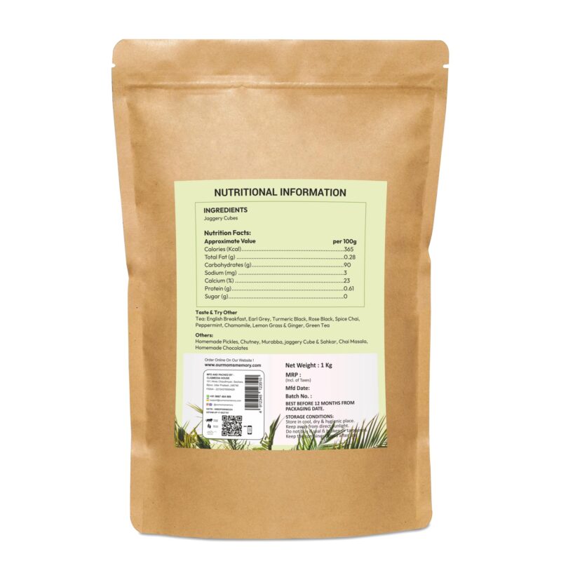 Our Mom's Memory 100% Pure Natural Jaggery Cubes, Pure, Natural, No Preservatives Added, Jaggery Cube, Gud Jaggery, Desi Jaggery (Gur, Gud) (1000 Gram) - Image 2