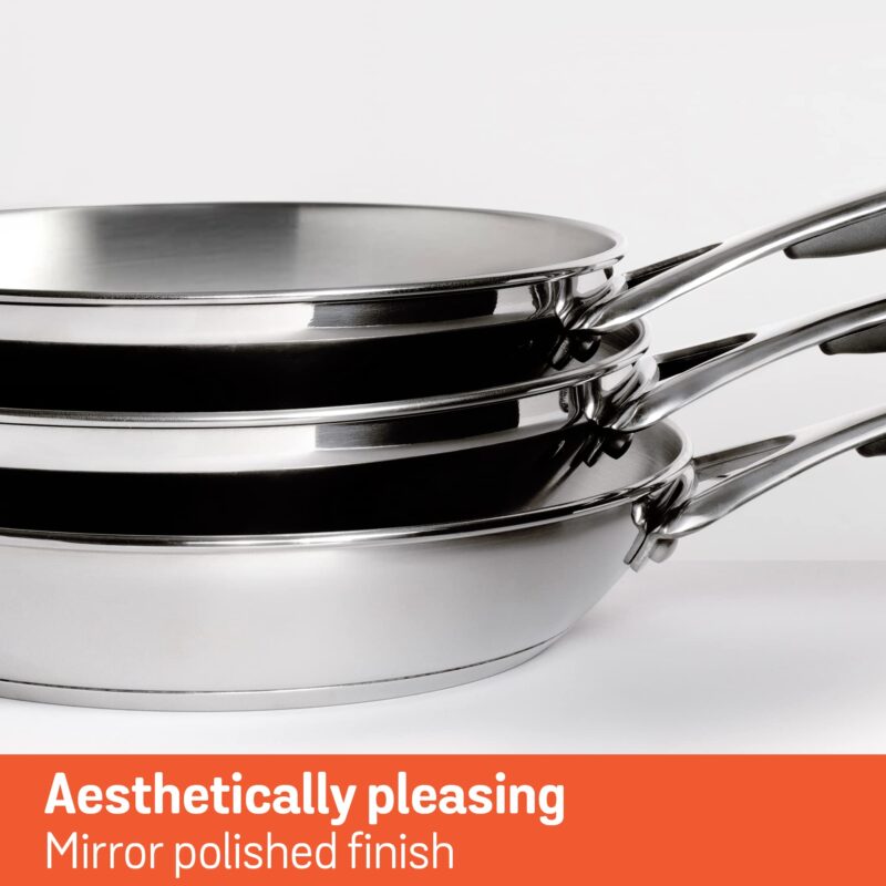 Meyer Select Stainless Steel Open Frypan 26cm (Induction & Gas Compatible) - Image 5