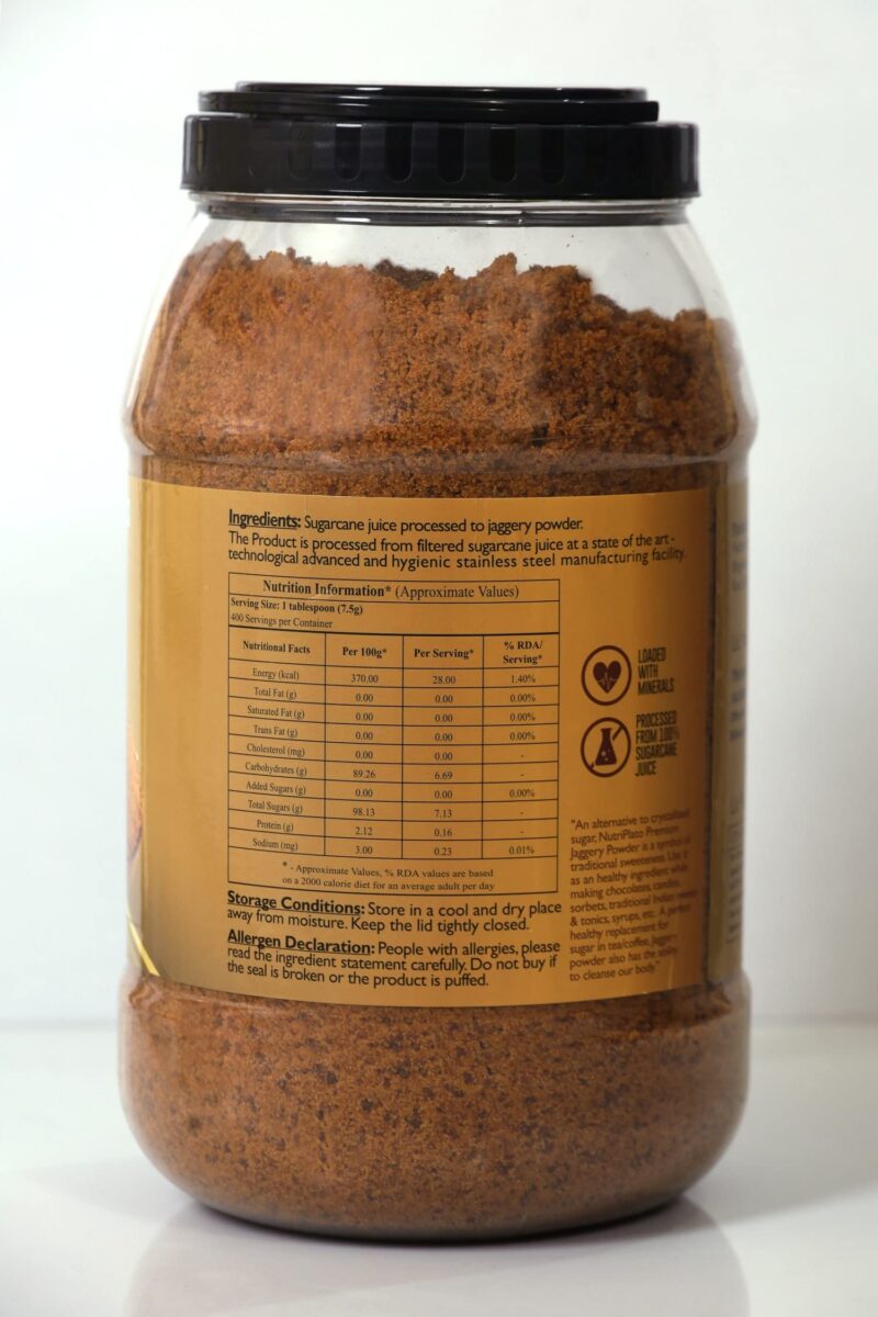 Nutriplato Jaggery | Gur Powder Premium Jar, 3 Kg - Image 9