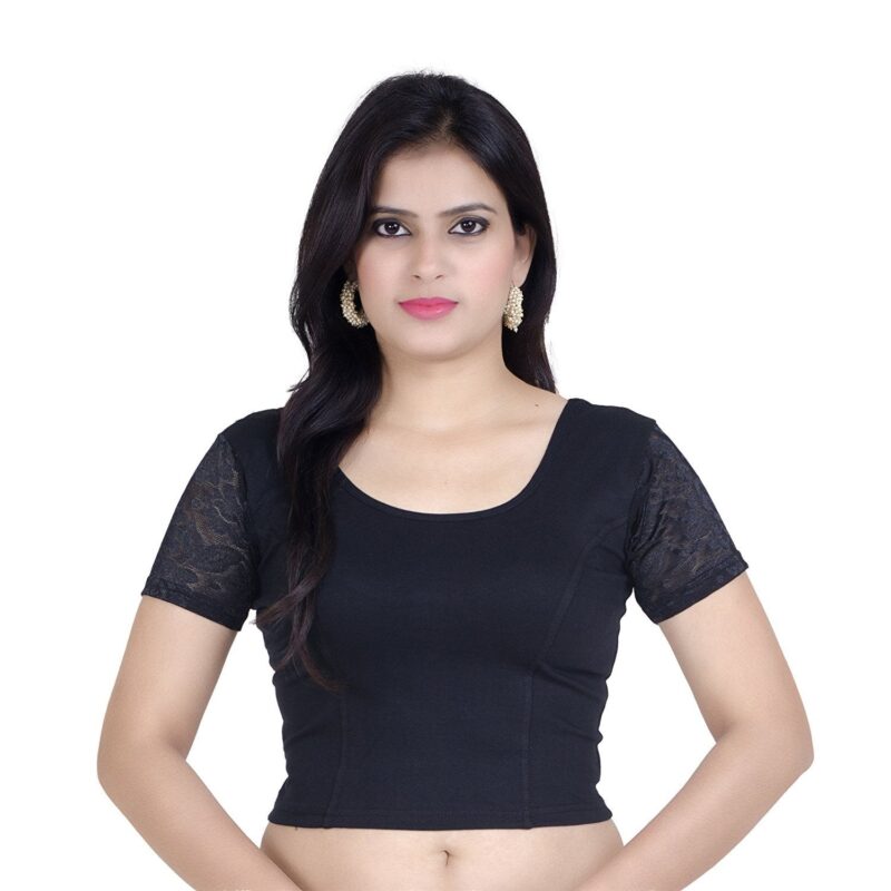 Fressia Fabrics Women's Stretchable Saree Blouse Crop Top Choli (Free Size) - Pack of 3 - Image 7