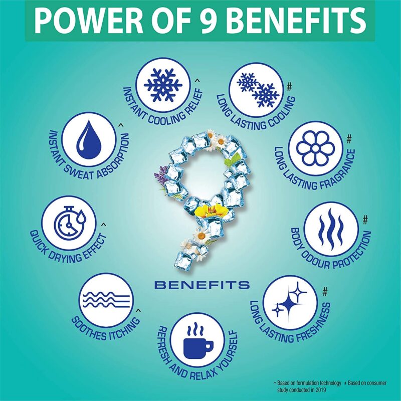 Navratna Maxx Cool Talc |Ice Cooling Effect |For Last Lasting Freshness and Fragrance|Instant Sweat Control, 400gm&Navratna Active Deo for Unisex, 400g - Image 2