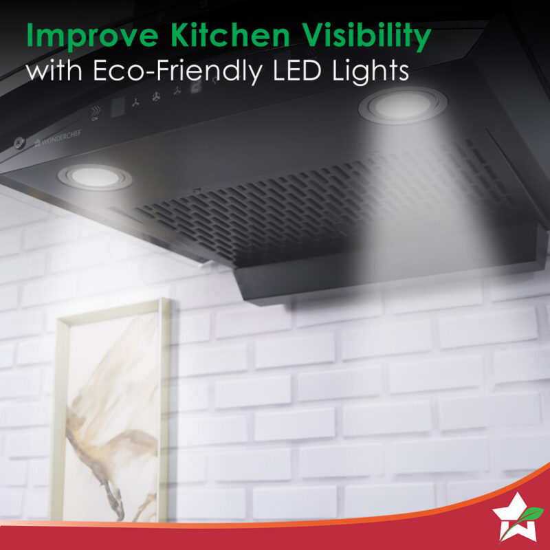 Ultima C-Line| 60cm | 1400 m3/hr | Auto Clean| Curved Glass Chimney | Baffle Filter | 1400M3/hr| Powerful Suction | Touch Control| 3 Speed Motion Sensor Technology| Low Noise | 7 Year Warranty|Black - Image 6