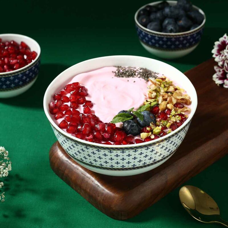 Sicilia Fine Bone China 6" Serving Bowl - Royal Blue - 1 Pc - Image 6