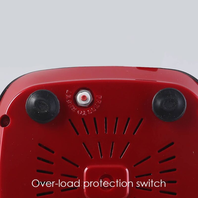 Vietri Mixer Grinder, 550W with 3 Anti-rust Stainless Steel Jars and Blades, 3-speed Knob, Anti-skid Feet, 5 Years Warranty on Copper Armature Motor, Black & Red - Image 6