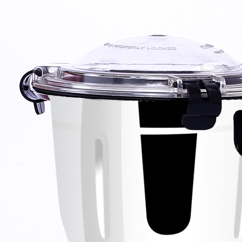 Vietri Mixer Grinder 750W with 3 Thick Steel Jars, Stainless Steel Sharp Blades, Secure Lid, 3 Speed Settings, 5 years Warranty on Motor, Black & Red - Image 6