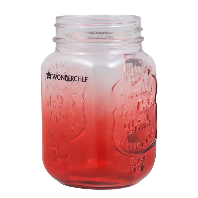 Mason Jar Set 450Ml (Red And Green) - Image 6
