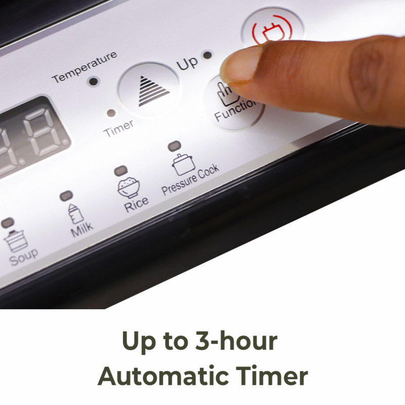 Torino Induction Cooktop with 11 Pre-set Cooking Menus|2000 Watt Induction Cooktop| Eco-friendly IGBT Technology|Crystal Glass Top Surface| LCD Digital Panel | Smart Touch Buttons|Compact & Portable Induction Cooktop| 2 Year Warranty - Image 7