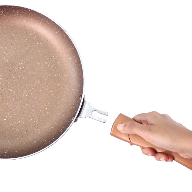 Ruby Plus 24 cm Cookware Set Bronze, Kadhai with Lid, Fry Pan, Dosa Tawa, Non-stick set of 4, Induction use, Tempered Glass Lid, - Image 6