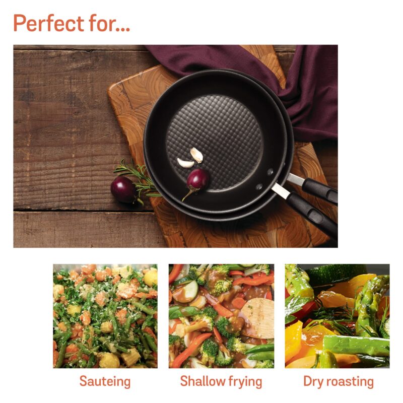 Meyer Merlot Aluminium Non-Stick Frypan | Frying Pan | Omlette pan | Fry pan with Stick Handle | Small Pan | Egg Pan | Gas and Induction Compatible| 100% Toxic Free, 24cm/ 1.64 Liters - Image 5