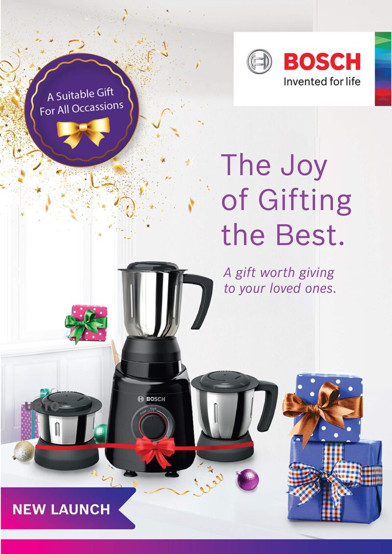 Bosch TrueMixx Black 500 Watt Joy Mixer Grinder, 3 Jars - MGM2133BIN - Image 9