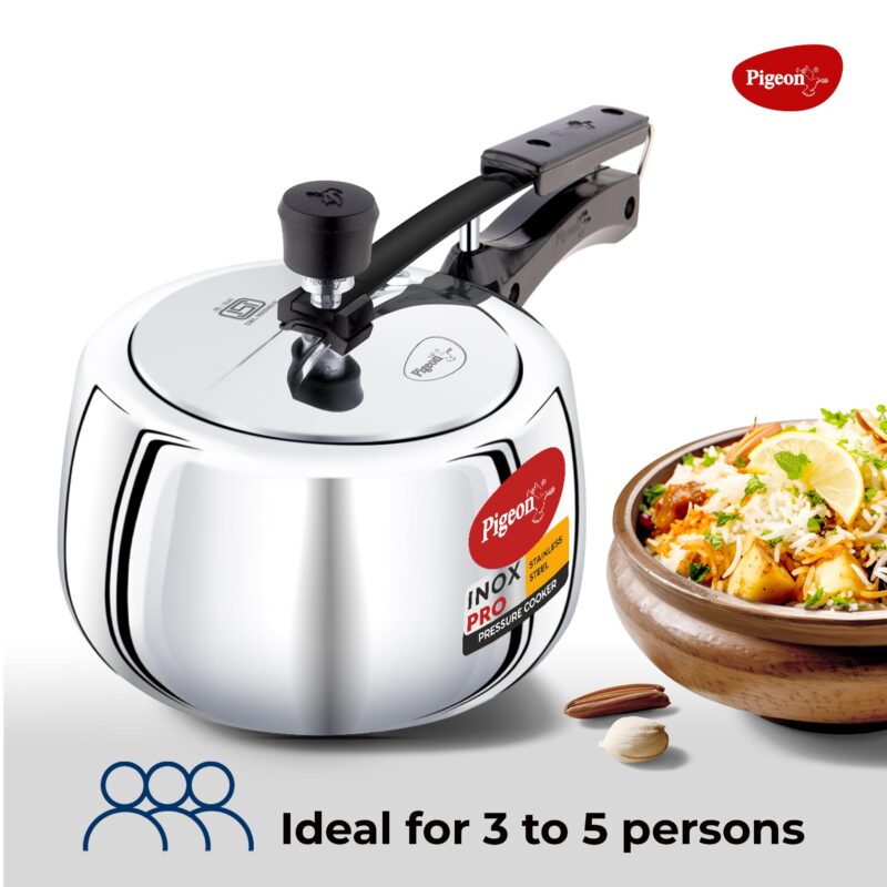 Pigeon by Stovekraft Inox Pro 3L Inner Lid Stainless Steel Cooker - Image 5