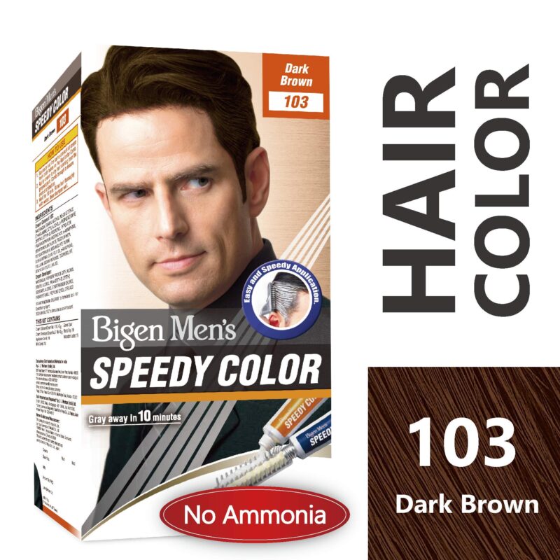 Bigen Men's Speedy Color, Hair Color, 80g - Dark Brown 103 (Pack of 1) - Image 9