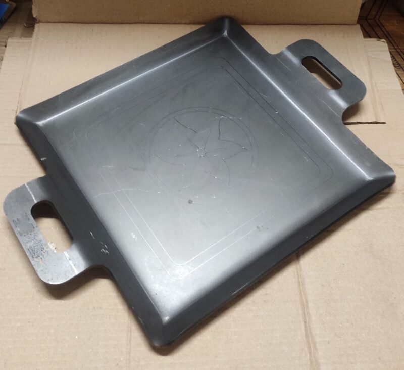 NAAYAGI - Iron Tawa, Iron PATHRI TAWA, Iron Fry pan, Multi use tawa - BUN PARATHA, dosa, roti, Fish Fry tawa, Flat with Border - 12 inch, 5 MM Thicker, Black Grey - Image 4