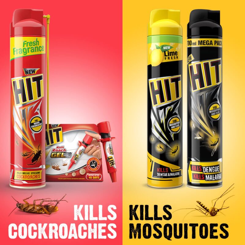 Hit Crawling Insect Killer Cockroach Killer Spray (400Ml) | Instant Kill | Deep-Reach Nozzle | Fresh Fragrance.. - Image 5
