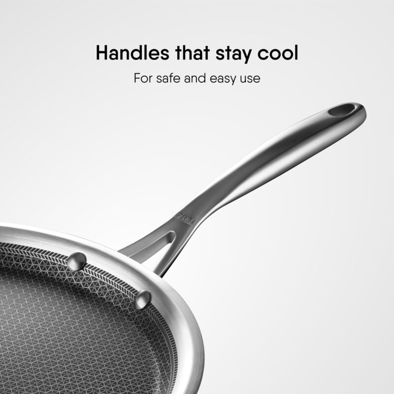 Stahl Artisan Hybrid Triply Dosa Tawa, Dosa Tawa with Induction Base, Non Stick Pan, Stainless Steel Scratch Resistant Dosa Tava, 30 cm - Image 7