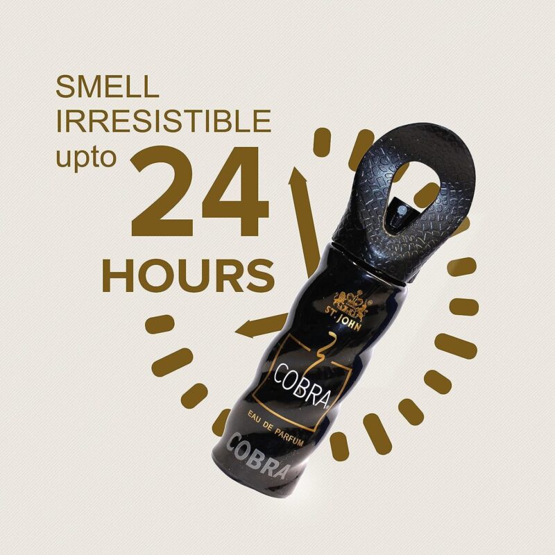 ST.JOHN Perfume For Men, Long Lasting Fragrance, Irresistible Scent, Fresh and Soothing Men Perfume, Eau De Parfum, COBRA Classic Perfume Body Spray (30ml, Pack of 2) - Image 3