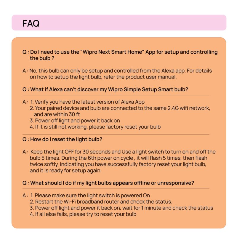 Wipro Garnet Simple Setup 9W Led Smart Bulb | Simple Setup With Amazon Alexa | Dynamic Colours, White Tunable, Dimmable | No Hub Required | Compatible With Alexa Only | Pack Of 1 - B22D - Image 2