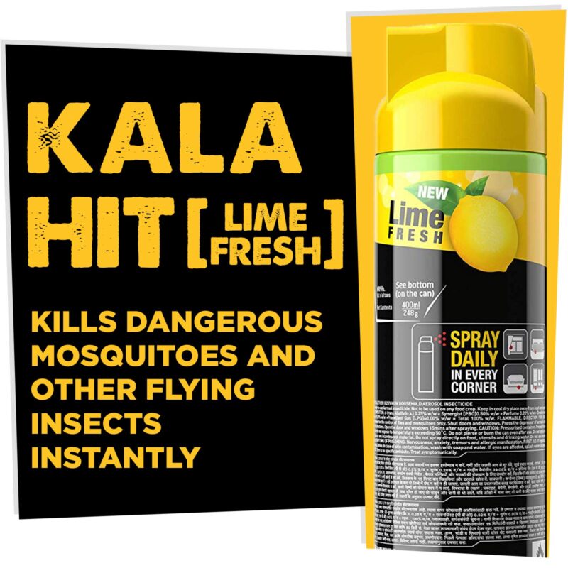 HIT Spray Crawling Insect Killer (400ml, Red) & Lime Flower Insect Spray, 400ml Combo - Image 2