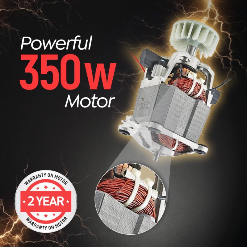 Prestige Nutri-Mix 2.0, 350W Mixer Grinder with 2 Multipurpose Jars | Compact Design | Dual Safety Interlock System | Extra Lids for Storage | Black & Grey - Image 6