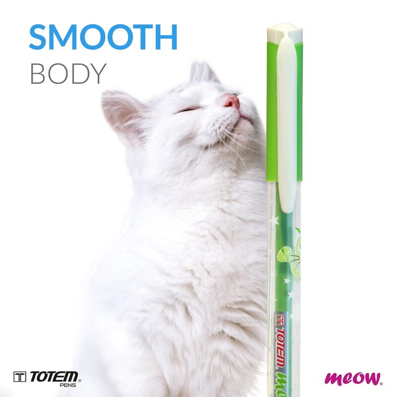 TOTEM Meow Ball Pens | 20 Blue Ink Pens | Theme of Cats Lovers | 0.7 mm Tip | Cute & Stylish Body | Ideal for School,Office & Business | Pens for Writing | Stationery Items | Stick - Image 5