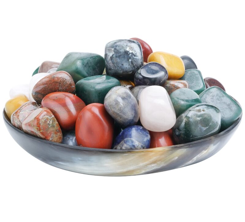 HindCraft Mix Crystals Tumble Stones Bulk Set Pocket Crystal Healing Gemstones Tumbled Collection Palm Stone Good Luck Charm Gift Craft Home Decor DIY Size: 20-25 mm | 13-pcs - Image 8