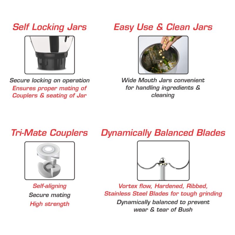 Vidiem Vtron Mixer Grinder (4 Jar) - Image 6