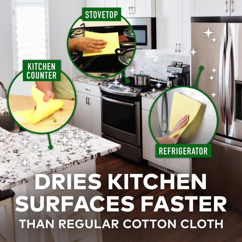 Scotch-Brite Multi-purpose , Easy to use kitchen cleaning Sponge Wipe (3 -Pieces) - Image 4