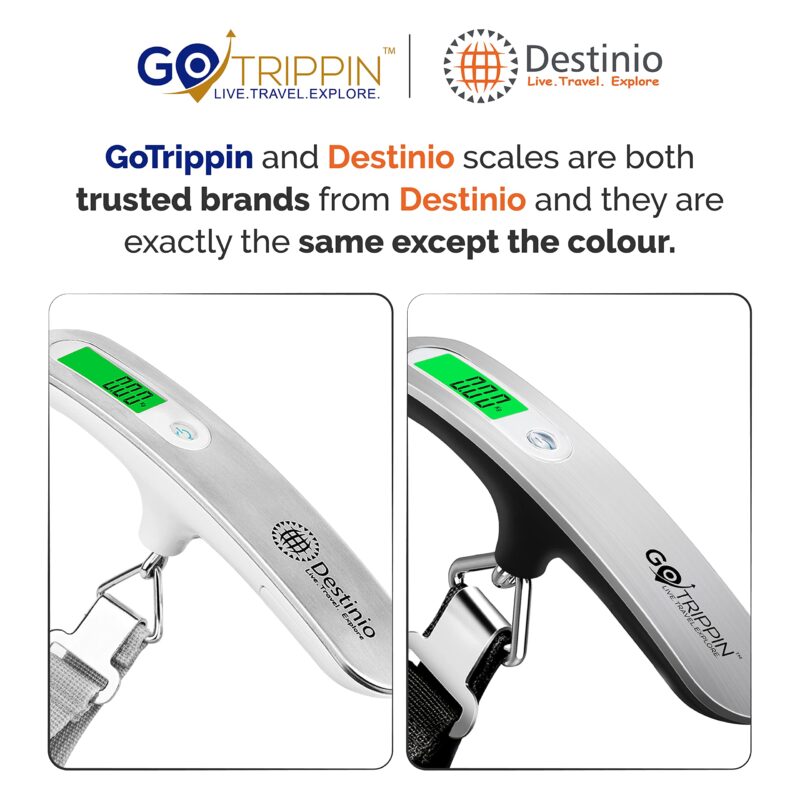 Destinio Metal Luggage Weighing Scale for Flights,Travel, Home, Shop, Gas Cylinder; Portable with 50 kg weight capacity, Hanging Weight Machine for Bags and Baggage (Steel_Destinio-Scale) - Image 4