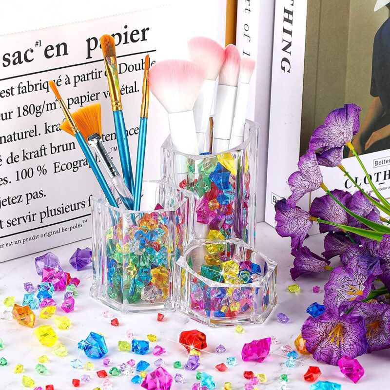 Promote Trader 100 Pcs 23 mm, Acrylic Diamond Gems Plastic Jewels Large Multicolor Artificial Stones for Home Decoration Kids Party Supplies Favors - Image 2