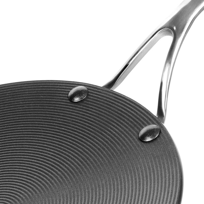 Circulon Hard Anodised Non Stick Aluminium Roti Tawa with Stainless Steel Handle | Chapati Tawa | Nonstick Dosa Tawa | Tawa Pan Big Size | Tawa Induction Base, 26 cm, Black - Image 3
