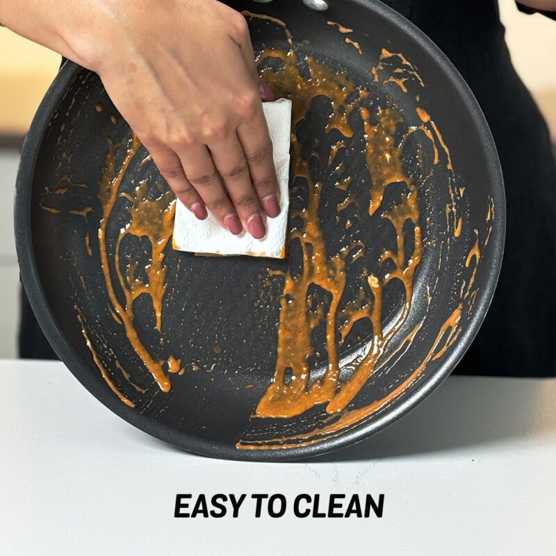 Meyer Merlot Aluminium Non-Stick Frypan | Frying Pan | Omlette pan | Fry pan with Stick Handle | Small Pan | Egg Pan | Gas and Induction Compatible| 100% Toxic Free, 24cm/ 1.64 Liters - Image 3