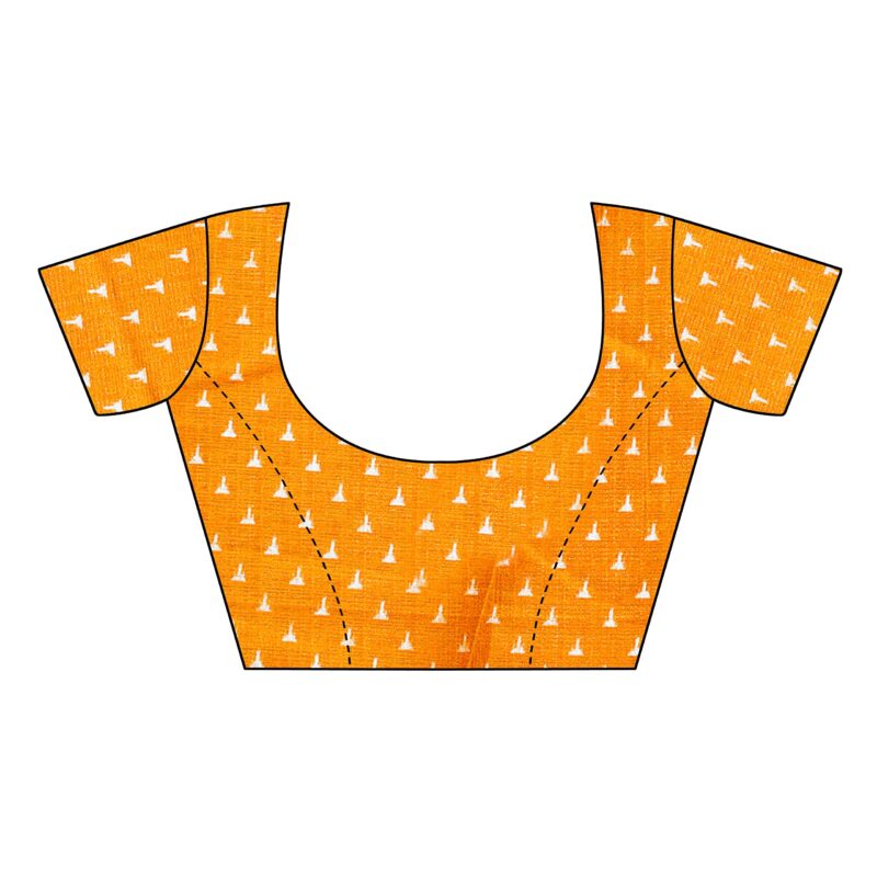 Yashika women's Georgette light weight saree with blouse piece (Multi-Color_Free_Size) SDPL-SNAP MUSTARD - Image 2