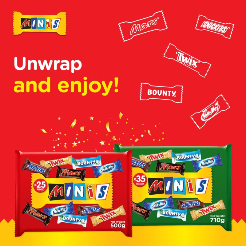 Mars Minis Assorted Chocolate Bar Pouch, 500 Gram, Orange & White - Image 3