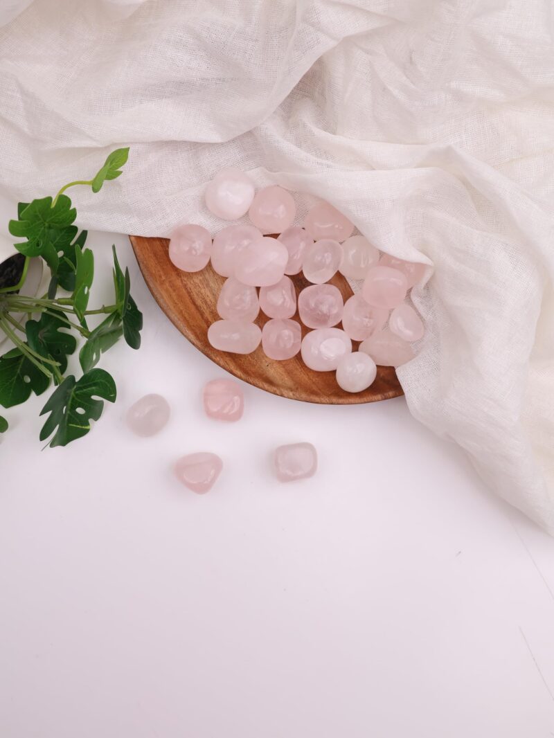 9Dzine Rose Quartz Crystal Tumble 50 Gm | Natural Raw Tumbled Gemstone Pebble for Reiki Healing Vastu Correction, Aquarium, Home Decor - Image 4
