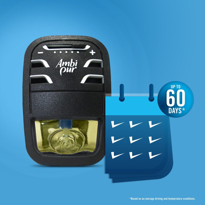 5x Ambi Pur Vanilla Bouquet Car Air Freshener Starter Kit Liquid (7.5ml each) - Pack of 5 - Image 4