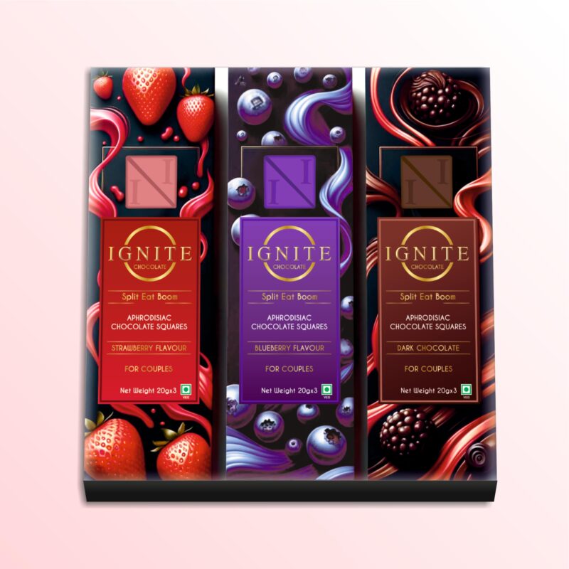 Ignite Chocolate Bars – Dark Chocolate, Blueberry & Strawberry Flavors – A Delicious Treat for Date Night, Valentine's & Special Moments – Ideal for Sharing - Image 3
