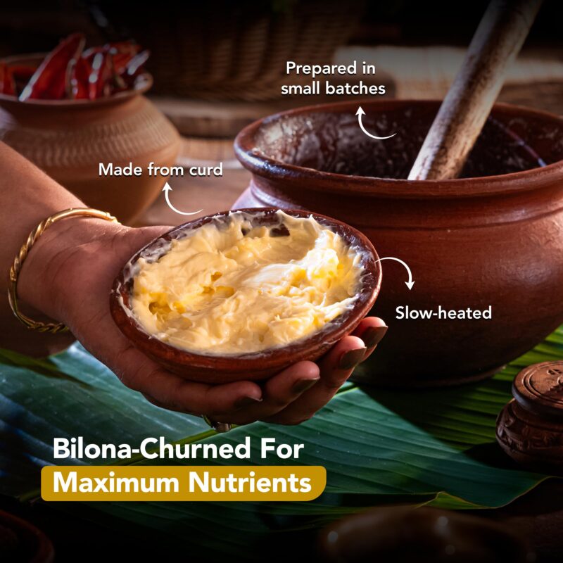 Anveshan A2 Desi Cow Ghee 1 Litre | Traditionally Bilona-Churned, Danedar Ghee | Aromatic| NABL Lab Tested (70+ tests), Cruelty-Free | Grass-Fed | Glass Jar - Image 3