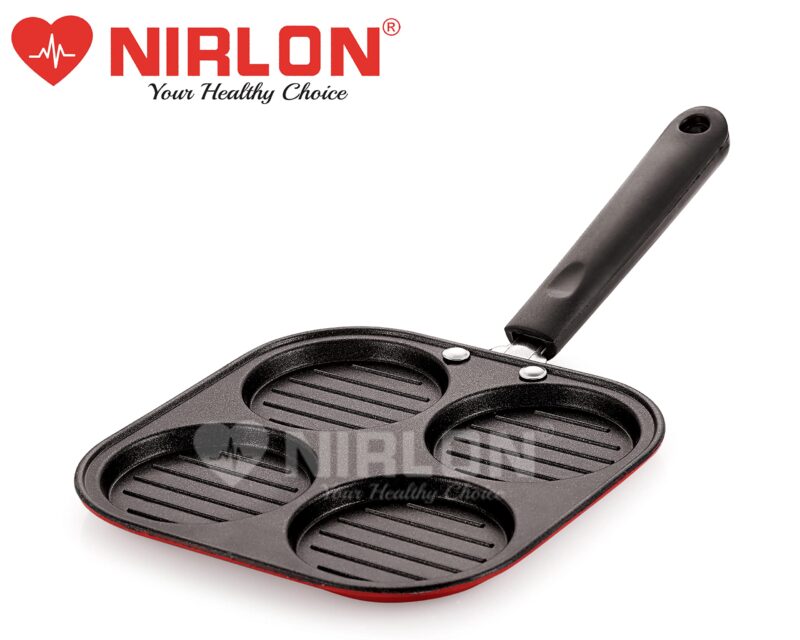 NIRLON Aluminium Non-Stick Kitchen Cooking Utensil Item Set of 2 Pieces Including Casting Uttapam-4 Cavity & Appam-7 Cavity - Image 9