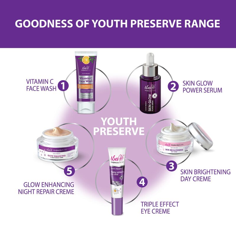 Iba Advanced Activs Youth Preserve Vitamin C Face Wash | No Parabens & Sulfates | High Foam | For Glowing Skin | Halal Certified & Vegan -100 ml - Image 5