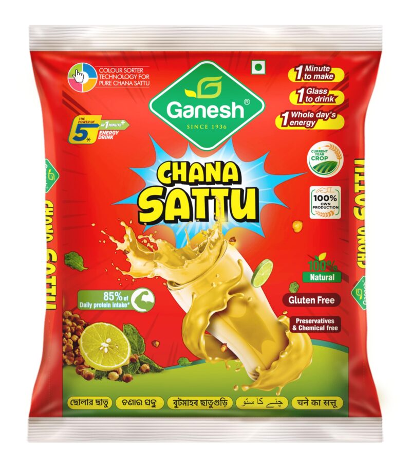 Ganesh chana sattu 500 gm (pack of 2) high protein fibre 100% natural gluten free chana sattu roasted gram powder - Image 7
