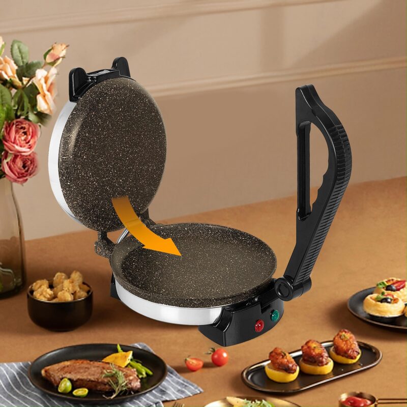 Enem Multipurpose Roti Maker, for Making Roti/Paratha/Omelette/Thepla, with 1 Year Warranty & Customer Support from Enem, Stainless Steel Roti Maker, 950 watts - Image 5