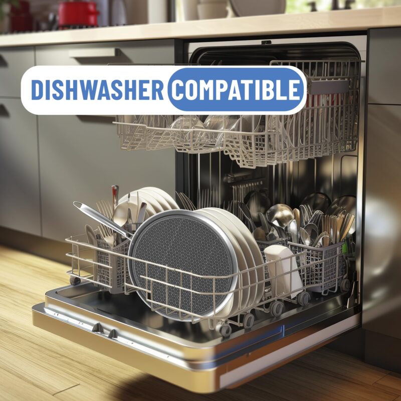 Esspy 11.5inch/29cm Triply Non Stick Dosa Tawa | Stainless Steel Tawa for Dosa | Tawa for Roti/Chapati/Paratha | Metal Spatula Friendly, 4.0 mm Thick, Honeycomb Pattern, Riveted Handle, Food Safe - Image 3